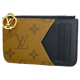 Louis Vuitton-Louis Vuitton Monogram Reverse Coin Case-Brown,Black