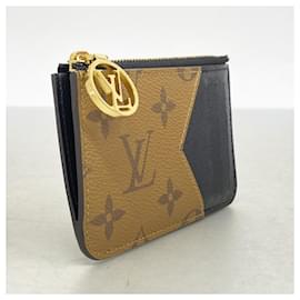 Louis Vuitton-Louis Vuitton Monogram Reverse Coin Case-Brown,Black