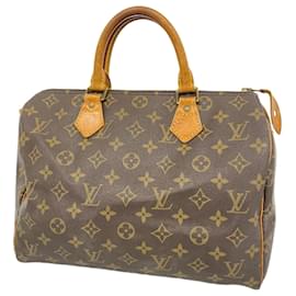 Louis Vuitton-Louis Vuitton Monogram Speedy 30 Handbag-Brown