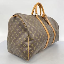 Louis Vuitton-Louis Vuitton Monogram Keepall 55 Boston Bag-Brown