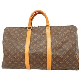 Louis Vuitton-Louis Vuitton Monogram Keepall 50 Boston Bag-Brown