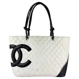 Chanel-Chanel Cambon Line Handbag-White
