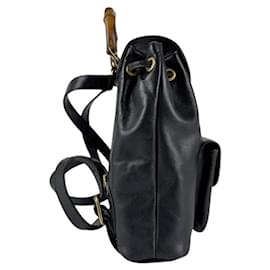 Gucci-Gucci Black Leather Backpack-Black