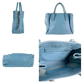 Balenciaga-Sac à main en cuir bleu Balenciaga-Bleu