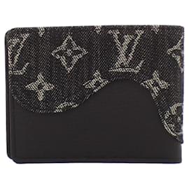 Louis Vuitton-Louis Vuitton Monogram Drip Portefeuille Slender M81020 Billfold-Black