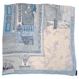 Louis Vuitton-Louis Vuitton 19th Century Parisian Scarf-Blue