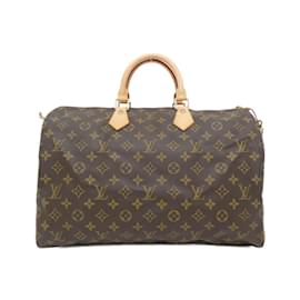 Louis Vuitton-Louis Vuitton Monogram Speedy 40cm Handbag-Brown,Monogram