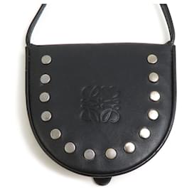 Loewe-Loewe Black Leather Coin Purse-Black