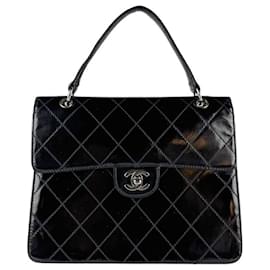 Chanel-Chanel Black Leather Handbag-Black
