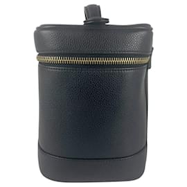 Chanel-Sac à main vanity en cuir de veau grainé noir Chanel-Noir