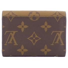 Louis Vuitton-Louis Vuitton Monogram Reverse Coin Purse-Brown,Monogram