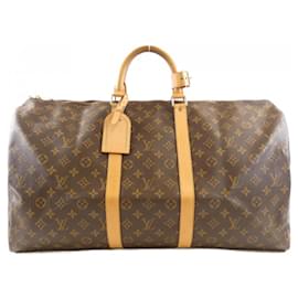 Louis Vuitton-Louis Vuitton Monogram Keepall 55cm Boston Bag-Brown,Monogram