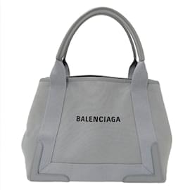 Balenciaga-Sac fourre-tout en toile grise pour femmes Balenciaga-Marron