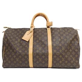 Louis Vuitton-Louis Vuitton Monogram Keepall 55cm Boston Bag-Brown