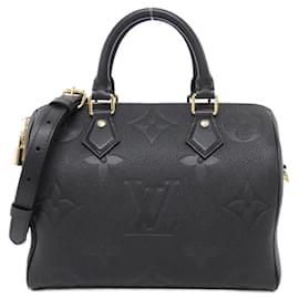 Louis Vuitton-Louis Vuitton Monogram Empreinte Speedy Bandouliere 25cm Boston Bag-Black