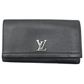 Louis Vuitton-Louis Vuitton Portefeuille Lockme 2 Long Wallet-Black