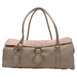 Fendi-Fendi Selleria Linda Leather Handbag-Pink