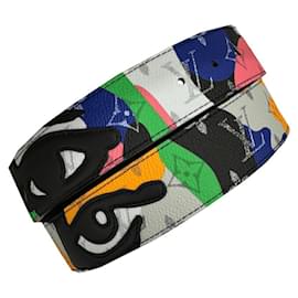 Louis Vuitton-Ceinture Santur Louis Vuitton-Noir,Multicolore