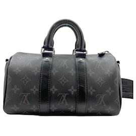 Louis Vuitton-Louis Vuitton Monogram Eclipse Keepall Bandouliere 25-Brown,Black,Monogram