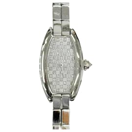 Cartier-Cartier Mini Tonneau Lanieres WJ2002W3 White Gold Diamond Wristwatch-Other