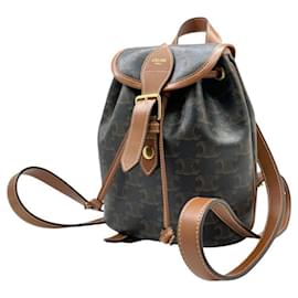 Céline-Celine Triomphe Mini Falco Backpack-Brown