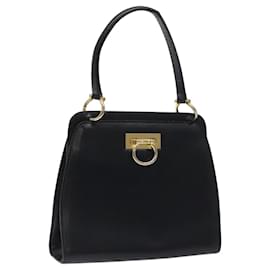 Céline-CELINE Hand Bag Leather Black Auth yk17773-Black