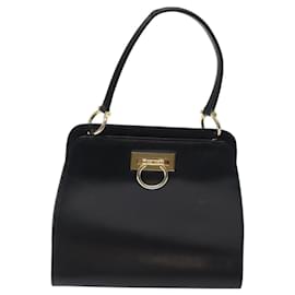 Céline-CELINE Hand Bag Leather Black Auth yk17773-Black