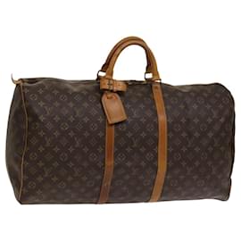 Louis Vuitton-LOUIS VUITTON Monogram Keepall 60 Boston Bag M41422 LV Auth 117757-Monogram