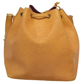 Louis Vuitton-LOUIS VUITTON Epi Petit Noe Shoulder Bag Yellow M44109 LV Auth BA1462-Yellow