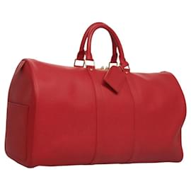 Louis Vuitton-LOUIS VUITTON Epi Keepall 45 Boston Bag Red M42977 LV Auth KD565-Red