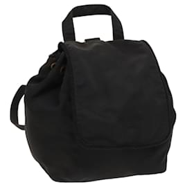 Prada-PRADA Backpack Nylon Black Gold Auth yk17785-Black,Golden