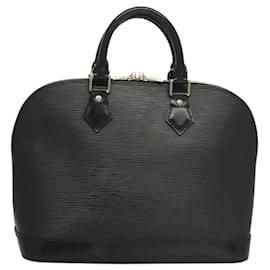 Louis Vuitton-LOUIS VUITTON Epi Alma Hand Bag Black M52142 LV Auth 117373-Black