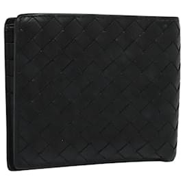 Autre Marque-BOTTEGA VENETA INTRECCIATO Bifold Wallet Leather Black Auth 117281-Black