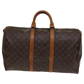 Louis Vuitton-LOUIS VUITTON Monogram Keepall 55 Boston Bag M41424 LV Auth KD301-Monogram