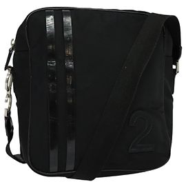 Bolsa de ombro Christian Dior em nylon preto Auth bs24209 Preto