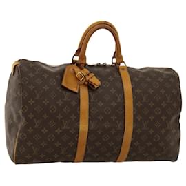 Louis Vuitton-LOUIS VUITTON Monogram Keepall 50 Boston Bag M41426 LV Auth yk17793-Monogram