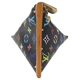 Louis Vuitton-LOUIS VUITTON Monogram Multicolor Berlingo Coin Purse Black M58029 Auth yk17875M-Black