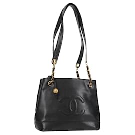 Chanel-CHANEL COCO Mark Chain Shoulder Bag Caviar Skin Black Gold CC Auth yk17868-Black,Golden