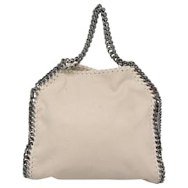 Autre Marque-Stella MacCartney Chain Shoulder Bag Suede 2way White Silver Auth BA1495-Silvery,White