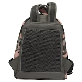 MCM-MCM Vicetos Logogram Backpack PVC Leather Pink Silver Auth 118259-Silvery,Pink