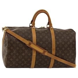 Louis Vuitton-LOUIS VUITTON Monogram Keepall Bandouliere 50 Boston Bag M41416 LV Auth 117970-Monogram