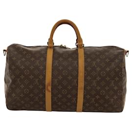 Louis Vuitton-LOUIS VUITTON Monogram Keepall Bandouliere 50 Boston Bag M41416 LV Auth 117970-Monogram
