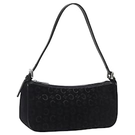Céline-CELINE C Macadam Canvas Accessory Pouch Suede Black Silver Auth yk17872M-Black,Silvery