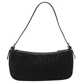 Céline-CELINE C Macadam Canvas Accessory Pouch Suede Black Silver Auth yk17872M-Black,Silvery