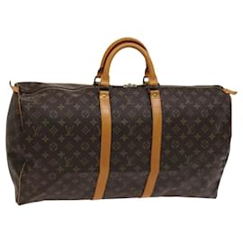 Louis Vuitton-LOUIS VUITTON Monogram Keepall 55 Boston Bag M41424 LV Auth 117492-Monogram
