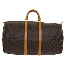 Louis Vuitton-LOUIS VUITTON Monogram Keepall 55 Boston Bag M41424 LV Auth 117492-Monogram