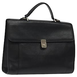 Autre Marque-Burberrys Hand Bag Leather Black Auth bs24319-Black