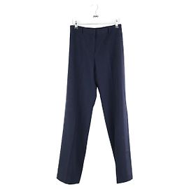 Givenchy Gerade geschnittene marineblaue Wollhose Marineblau