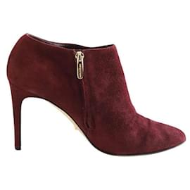 Sergio Rossi-Suede heels-Dark red