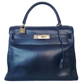 Hermès-Kelly 28 - Navy blue - Vintage-Navy blue